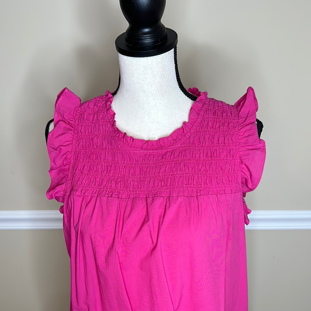 Pink Ruffled Sleeveless Dress - Picture 5 of 6